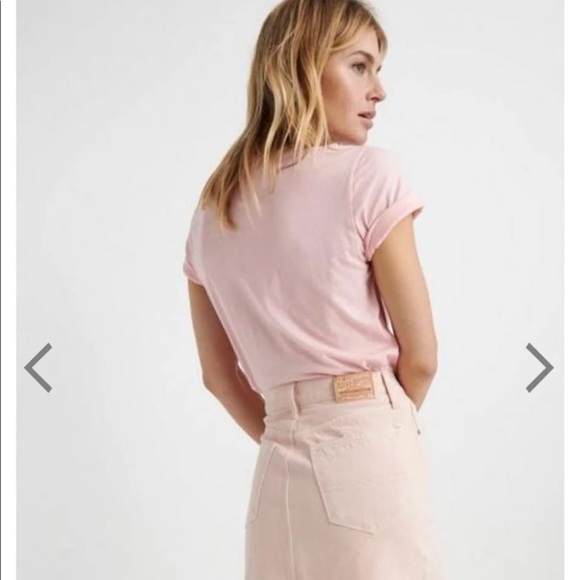 LUCKY BRAND PINK DENIM SKIRT - Picture 2 of 9